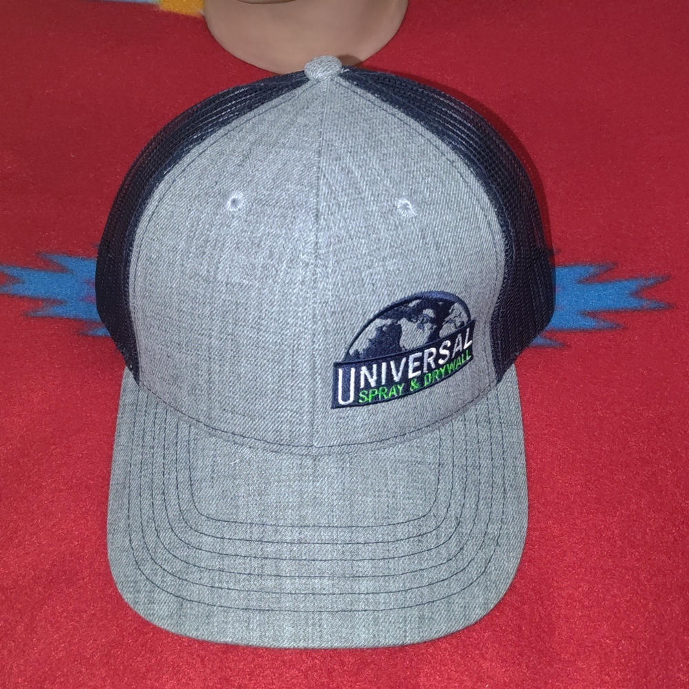 Universal Spray & Drywall Embroidered Trucker Mesh Snapback Cap Hat